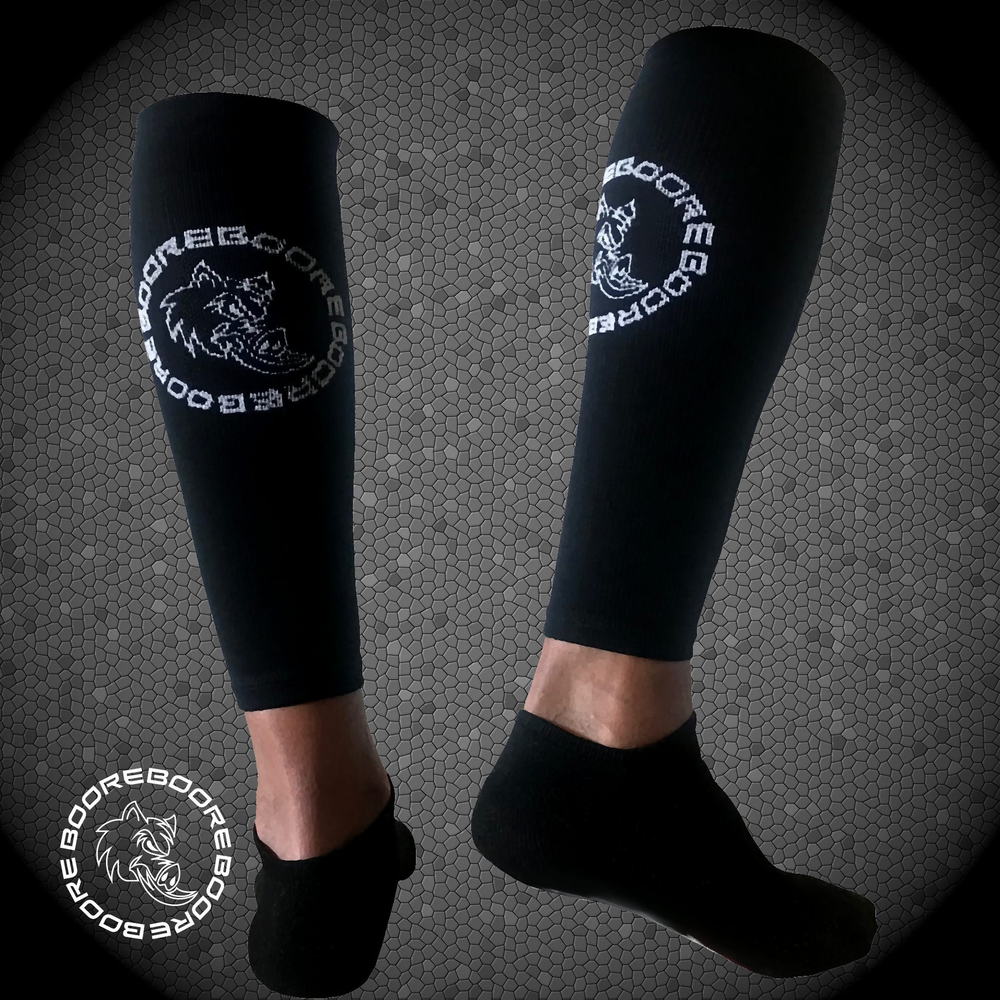 BOORE Compression Calf Sleeves With Shin Drag Protection 15-20mmhg