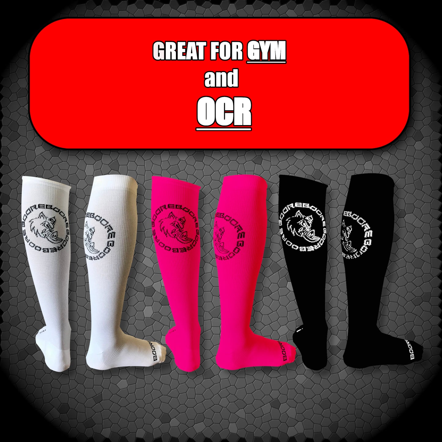 BOORE Deadlift OCR Compression Socks 15-20mmhg